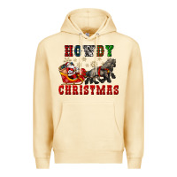 Pina Colada howdy christmas with santa riding his sleighs Premium Hoodie - CowGirlArtShop