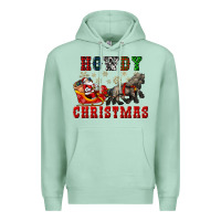 Seafoam howdy christmas with santa riding his sleighs Premium Hoodie - CowGirlArtShop