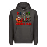 Smoke howdy christmas with santa riding his sleighs Premium Hoodie - CowGirlArtShop