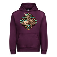 Mauve Wine Aztec symbol rodeo Urban Hoodie - FaDigitalArtStudio