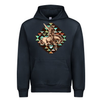 Navy Aztec symbol rodeo Urban Hoodie - FaDigitalArtStudio
