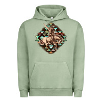 Pigment Oil Green Aztec symbol rodeo Urban Hoodie - FaDigitalArtStudio