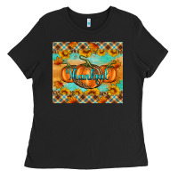 Black Thankful Pumpkins Ladies Tee - Artiststas