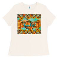 Bone Thankful Pumpkins Ladies Tee - Artiststas