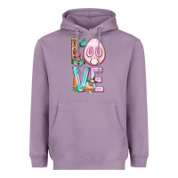 Lavender Love Rabbit Easter Day Heavyweight Hoodie - HowdyJamesFarm