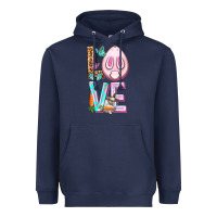 Navy Love Rabbit Easter Day Heavyweight Hoodie - HowdyJamesFarm