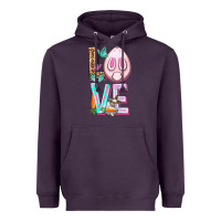 Plum Love Rabbit Easter Day Heavyweight Hoodie - HowdyJamesFarm