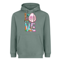 Sage Love Rabbit Easter Day Heavyweight Hoodie - HowdyJamesFarm