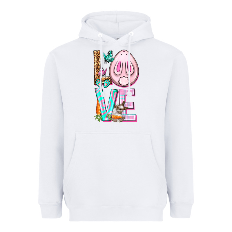 Love Rabbit Easter Day Heavyweight Hoodie by HowdyJamesFarm | Teevron