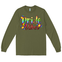 Army Green Pride Vibes LGBTQ Long Sleeve Tee - BundleAndBundleShop
