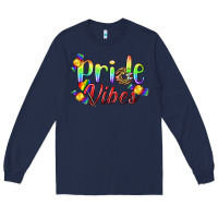 Navy Pride Vibes LGBTQ Long Sleeve Tee - BundleAndBundleShop