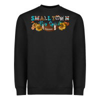 Black small town big spirit Heavyweight Sweatshirt - BundleAndBundleShop