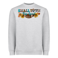 Heather Grey small town big spirit Heavyweight Sweatshirt - BundleAndBundleShop