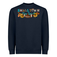 Navy small town big spirit Heavyweight Sweatshirt - BundleAndBundleShop