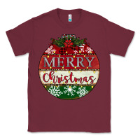 Burgundy merry christmas Classic Tee - CowhideDigitalArt