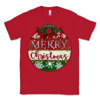 Red merry christmas Classic Tee - CowhideDigitalArt