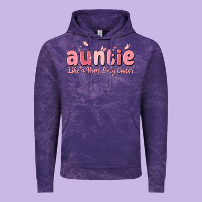 Auntie Like A Mom Only Cooler Vintage Hoodie Designed By Maliassmallbusiness