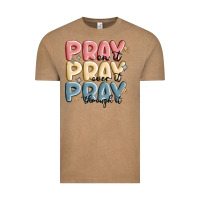 Vintage Coffee pray on it pray over it pray through it Vintage Tee - MaliasSmallBusiness