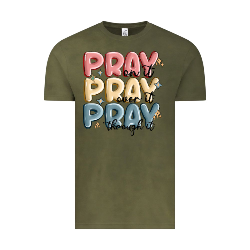 Pray On It Pray Over It Pray Through It Vintage Tee by MaliasSmallBusiness | Teevron