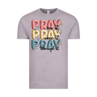 Vintage Zinc pray on it pray over it pray through it Vintage Tee - MaliasSmallBusiness