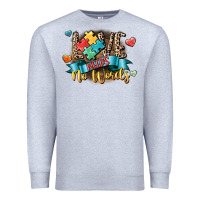 Heather Grey Love needs no words Premium Sweatshirt - CowGirlArtShop