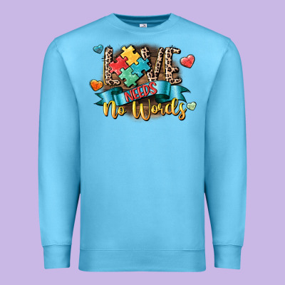 Love Needs No Words Premium Sweatshirt Designed By Cowgirlartshop