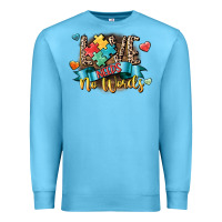 Ocean Blue Love needs no words Premium Sweatshirt - CowGirlArtShop
