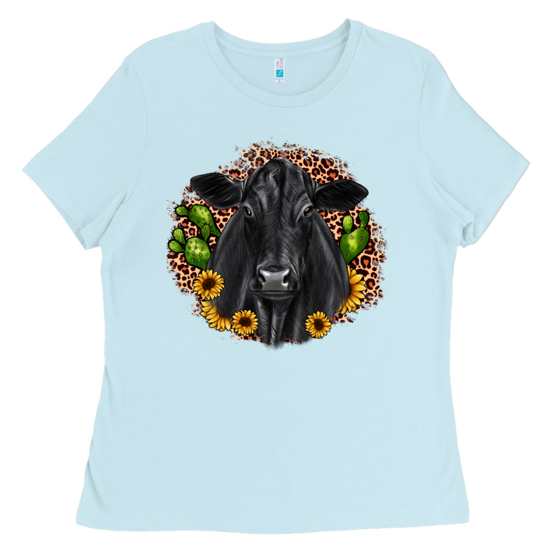 Black Angus Cactus Sunflower Ladies Tee by JahusDesignShop | Teevron