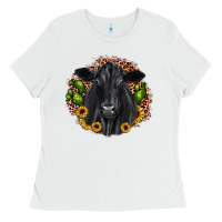 White black angus cactus sunflower Ladies Tee - JahusDesignShop