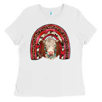 White valentines hereford rainbow Ladies Tee - JahusDesignShop