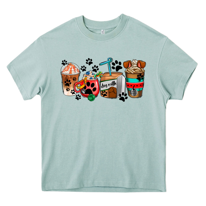 Dogs Coffee Cups Heavy Core Tee by AdoDesignShop | Teevron
