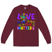 Burgundy Love İs All That Matters Long Sleeve Tee - BundleAndBundleShop
