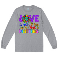 Heather Grey Love İs All That Matters Long Sleeve Tee - BundleAndBundleShop