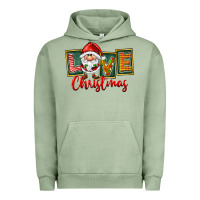Pigment Oil Green Love Christmas Gnome Santa Urban Hoodie - FaDigitalArtStudio
