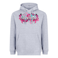 Heather Grey Cancer survivor Cancer Awareness Heavyweight Hoodie - HowdyJamesFarm