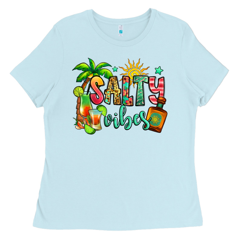 Salty Vibes Tequila Summer Ladies Tee by Jasminsmagicworld | Teevron
