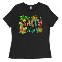 Black salty vibes tequila summer Ladies Tee - Jasminsmagicworld