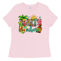 Bubblegum Pink salty vibes tequila summer Ladies Tee - Jasminsmagicworld