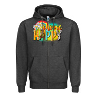 Charcoal Heather Choose happy Zipper Hoodie - NancyCooperArtShop
