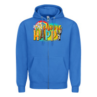 True Royal Choose happy Zipper Hoodie - NancyCooperArtShop
