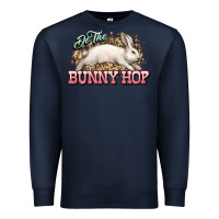 Navy Do the Bunny hop Easter Day Premium Sweatshirt - HowdyJamesFarm
