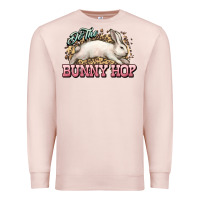 Pale Pink Do the Bunny hop Easter Day Premium Sweatshirt - HowdyJamesFarm