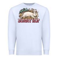 White Do the Bunny hop Easter Day Premium Sweatshirt - HowdyJamesFarm