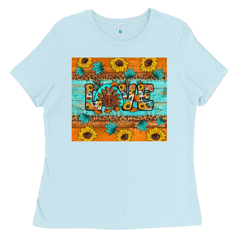 Sunflower Leopard Thanksgiving Love Ladies Tee by Artiststas | Teevron