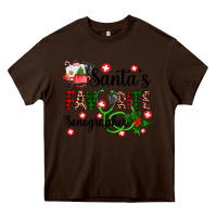 Chocolate Brown santa's favorite sonographer Heavy Core Tee - AdoDesignShop
