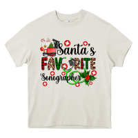 Cream santa's favorite sonographer Heavy Core Tee - AdoDesignShop