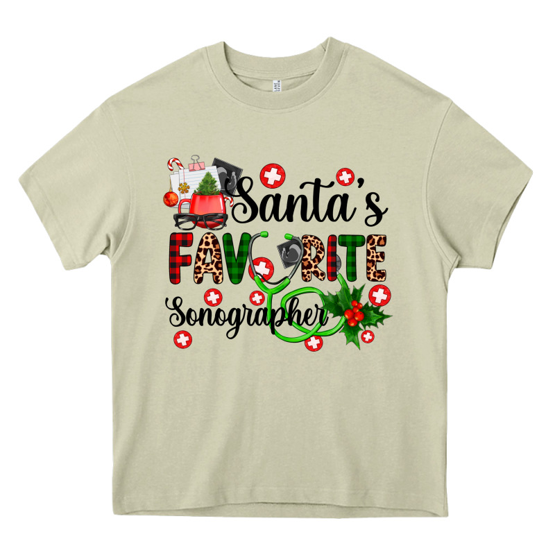 Santa's Favorite Sonographer Heavy Core Tee by AdoDesignShop | Teevron