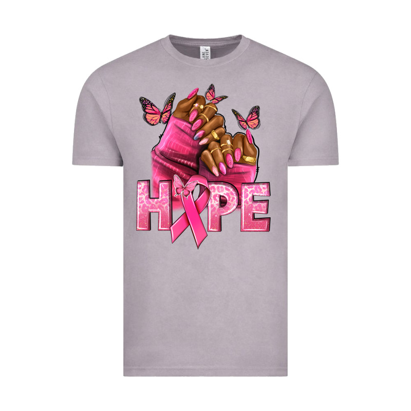 Hope Breast Cancer Nails Vintage Tee by NancyCooperArtShop | Teevron