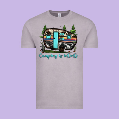 Camping Is Intents Vintage Tee Designed By Jahusdesignshop