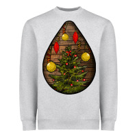 Heather Grey christmas  teardrop Heavyweight Sweatshirt - BundleAndBundleShop